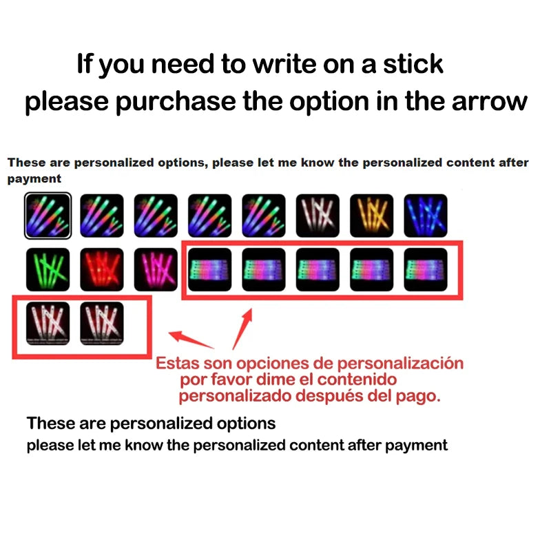 12/30/60 Stück LED-Leuchtstäbe, bunt, RGB-Leuchtschaumstoffstäbchen, Jubelröhre, dunkles Licht für Weihnachten, Geburtstag, Hochzeit, Partyzubehör.