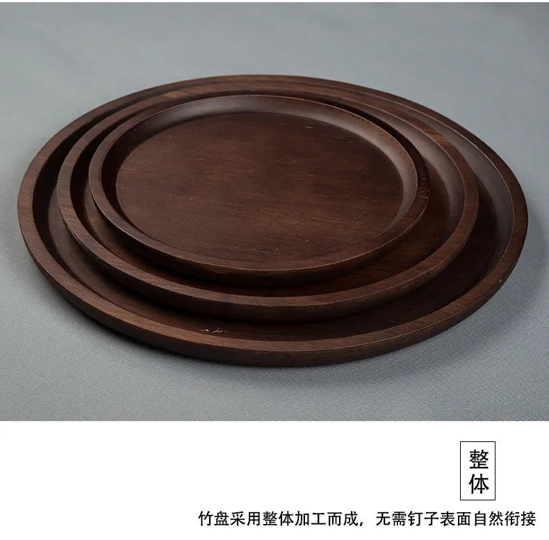 Heavy Bamboo Tray Rectangular Home Living Room Tea Tray BBQ Plate Fruit Snacks Bread Tray.