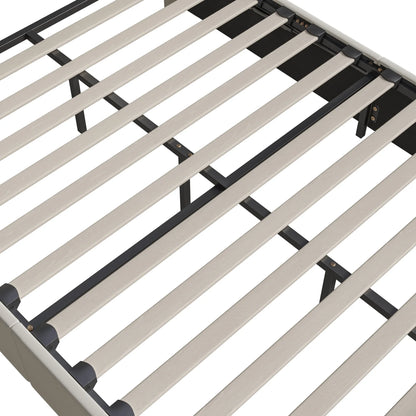 Lazyspace Samt gepolsterter Bettrahmen mit Lattenrost, hydraulisches Bett mit Stauraum, modernes Doppelbett mit Nietenverzierung