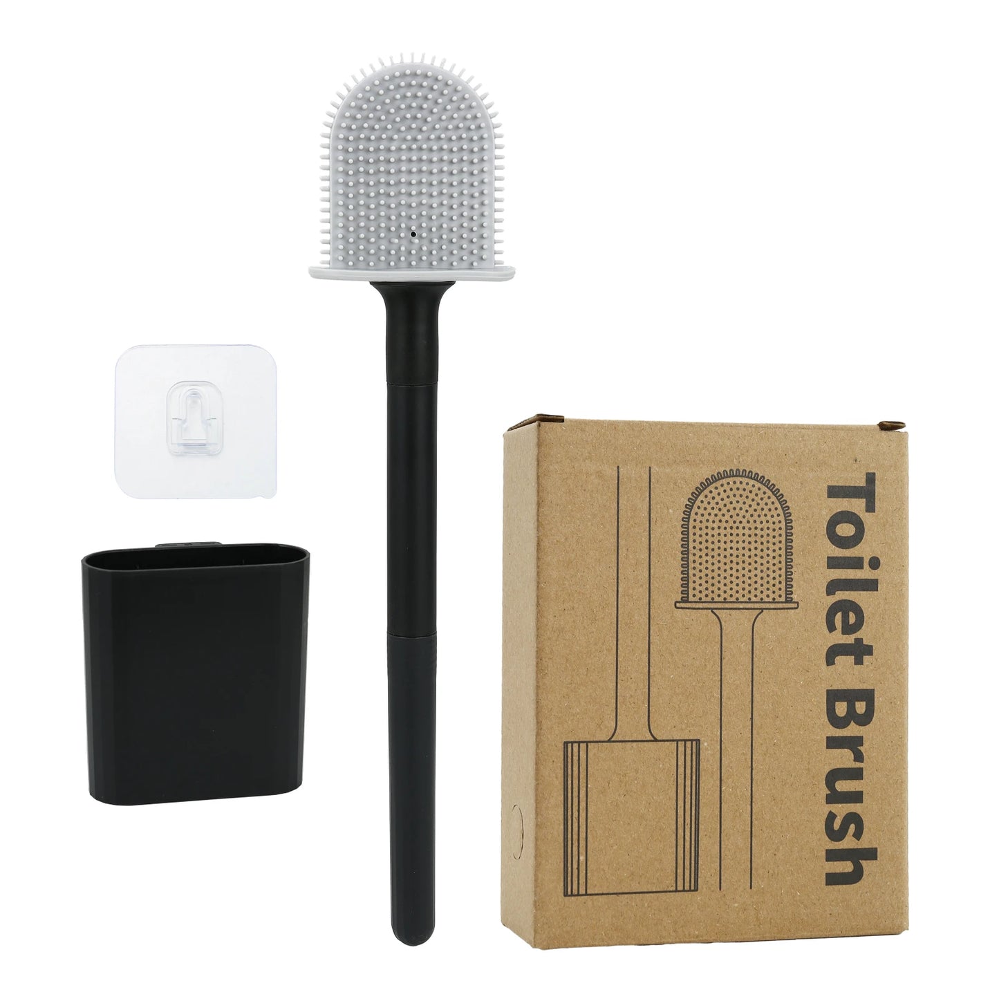 Tiefen reinigung Silikon Toiletten schüssel Bürste langer Griff Silikon Toiletten bürste für Wohnheim Bad zubehör