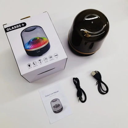 Portable Bluetooth 5.3 Breathing Lamp Speakers 3D Hi-Fi  Audio Subwoofer Outdoor Loudspeaker Music Surround Bass Box Speaker.