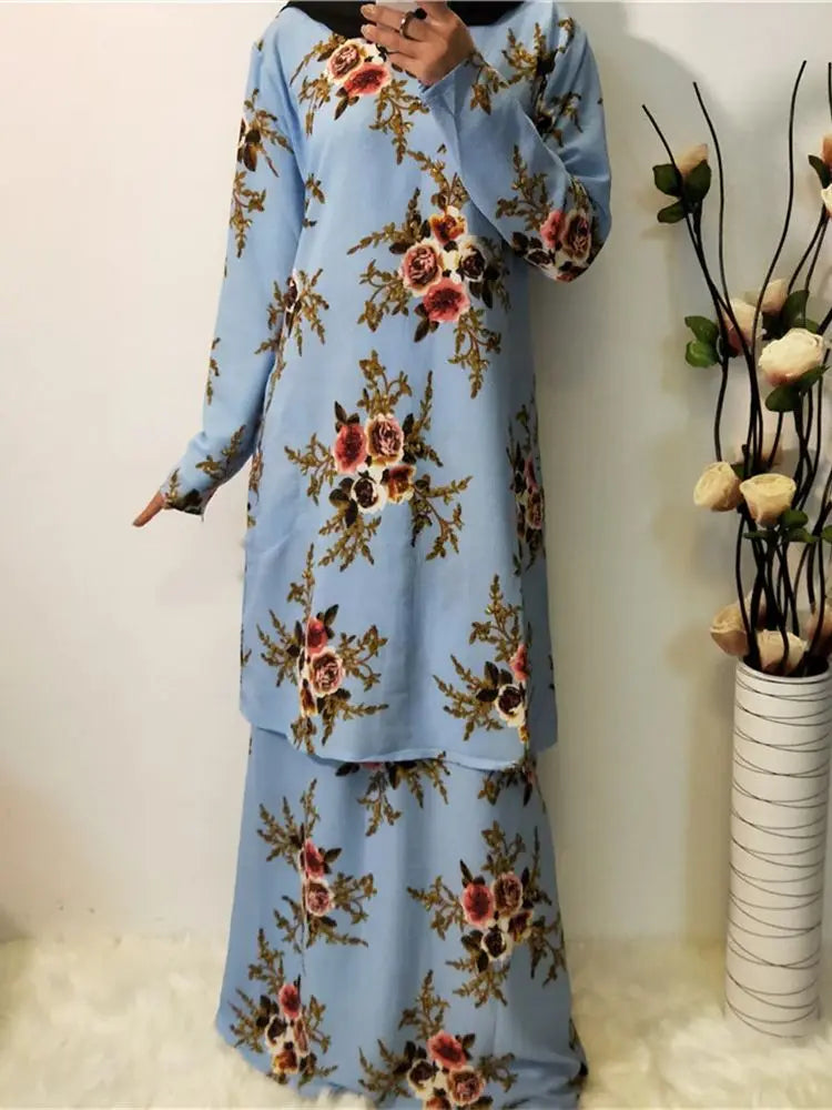 Ramadan Eid Abaya Damen Dubai Islam Women Muslim Modest Dresses Set Kebaya Kaftan Robe Vestidos Musulmanes Caftan Marocain Femme.