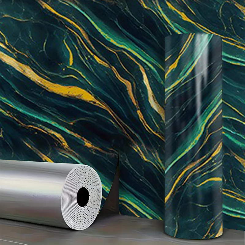 Self adhesive marble wallpaper PVC waterproof and stain resistant bedroom living room TV background wall decoration wall sticler