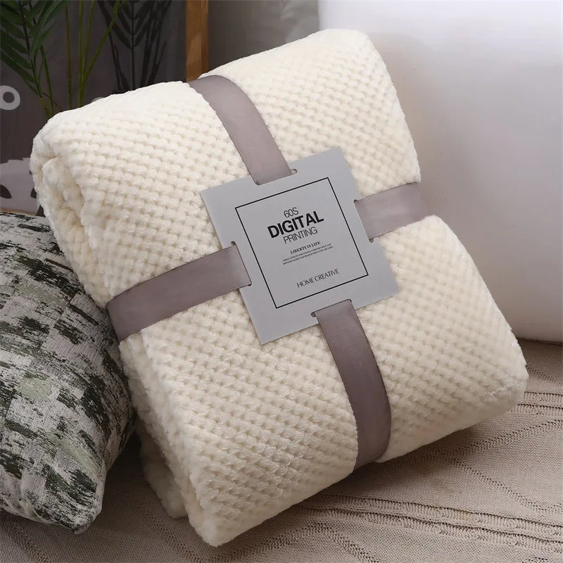 New Winter Blanket Home Warm Sherpa Soft Sofa Cover Throw Newborn Wrap Kids Bedspread Travel Textile Fleece Thick Warm Blanket.