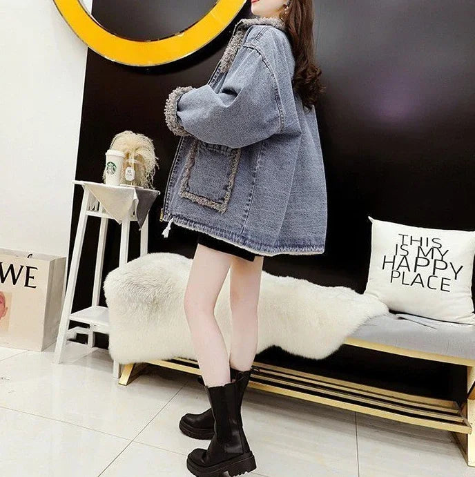 Lässige Damen-Jeansmäntel 2025, Neuheiten, warmer Winter, kalte Damen-Jeansjacken, kostengünstige koreanische Bewertungen, viele Kleidungsmodelle.