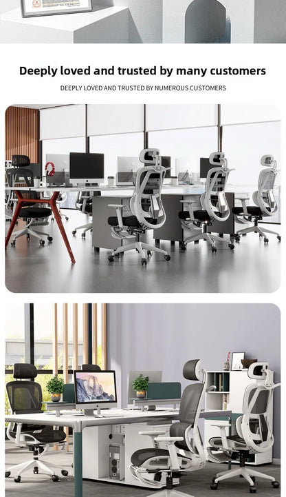 Ergonomischer Stuhl Heimcomputerstuhl Bequemer sitzender Bürostuhl Rücksitz Arbeitszimmer Schreibtisch E-Sport-Studienstuhl