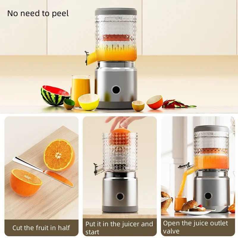 Juicer Orange Machine Electric Portable Juicer Household Wireless Rechargeable Juicer Suitable for Oranges Lemons Grapefruits.