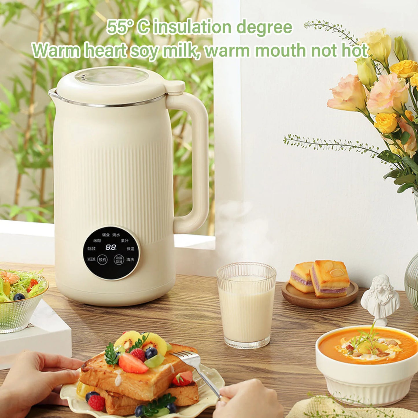 Nut Milk Maker Automatic Soy Machine Food Processor Hot Blender Home Small Mini Multi Functional 1L 1.2L.