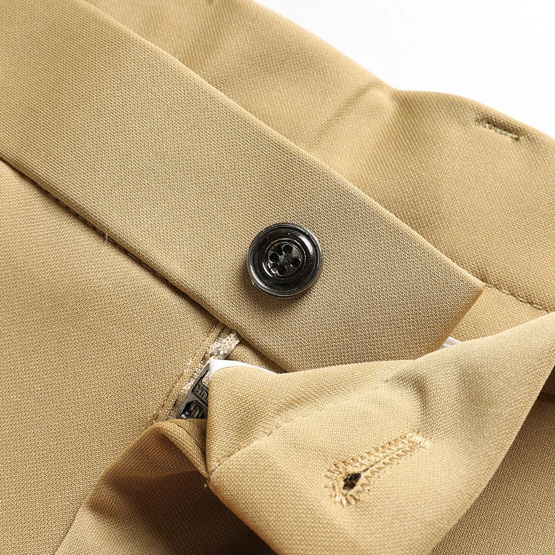 29-42 Men's Summer Pants Thin Straight Stretch Casual Pants with No Trace No Ironing Fabric Silky and Cool Feeling