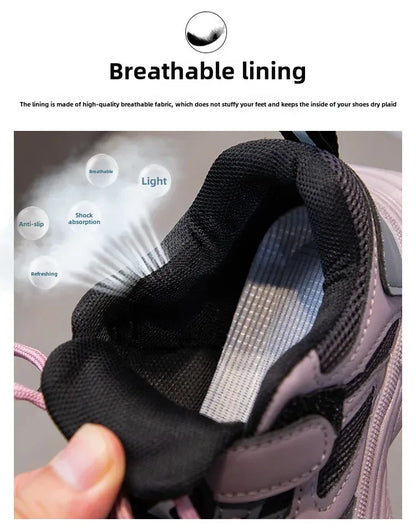 Kuromi Girl Shoe Spring Autumn Sanrios New Anime Figure Mesh Cloth Kawaii Cartoon Child Resistant To Dirt Sneakers Breathable.