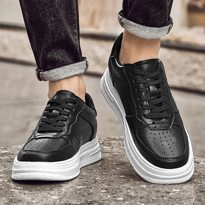 Man Lift Sneakers Men Booster Shoes Elevator  Height Increase Insole 6cm Leisure Fashion Sports  Plus Size 36-43.