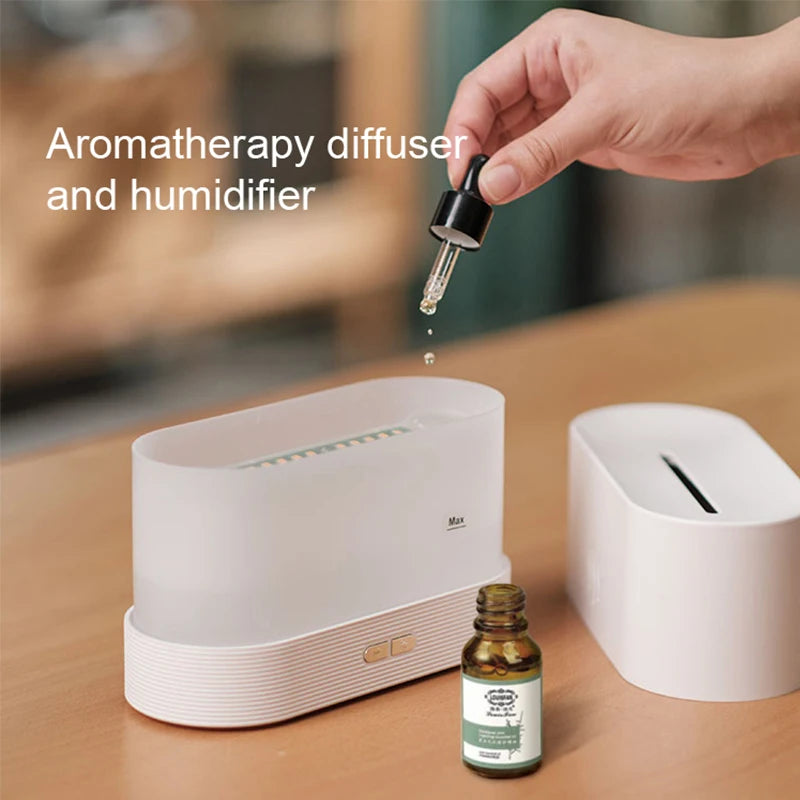 KINSCOTER Aroma Diffuser Air Humidifier Ultrasonic Cool Mist Maker Fogger Led Essential Oil Flame Lamp Difusor.
