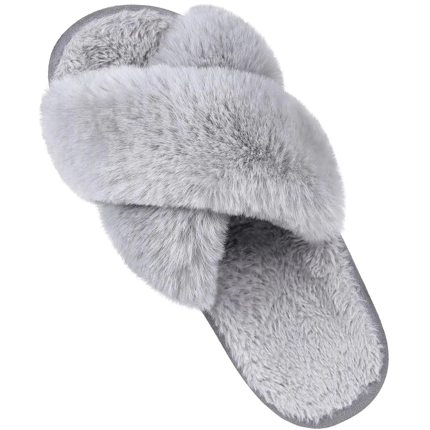 Litfun Fashion Fur Slippers For Women Winter Soft Bottom Cozy Fur Flip Flops Female Indoor Home Fluffy Short Plush Fuzzy Slides.