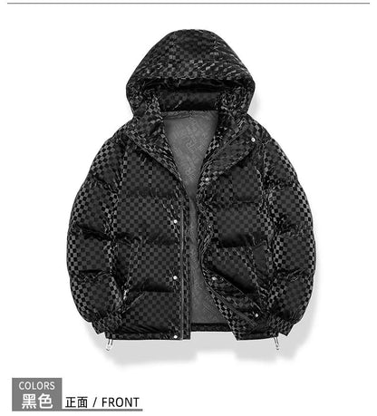 Supzoom New Arrival Casual Mens Winter Trendy Hooded Bread Couple Bright Face Starry Thickened Coat Cotton-padded Jackets.