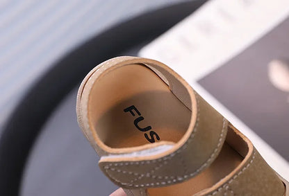 Children's Sandals Anti-kick Summer Shoes for Boy Solid Color Causal Kids Fashion Girls Walking Beach Sandals Non-slip Hook Loop.