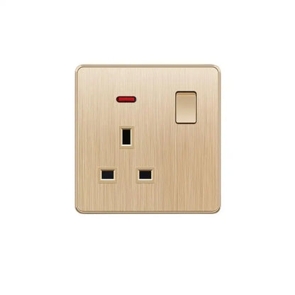 Gold 13A UK Stecker USB Steckdose, Haushalt elektrische licht schalter, universal 5 loch Dual Buchse mit USB Ladegerät, AC110-250V