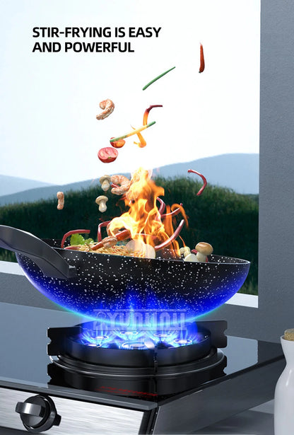 Household Desktop Natural Gas Liquefied Gas Timing Stove Double-Hole Fierce Fire Kitchen Cooker Tool.