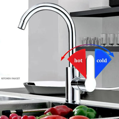 Kitchen Faucet Household Splash-proof Boosting Hot And Cold Faucet Hot And Cold Vegetable Wash Basin Dishwashing Pool Sink
