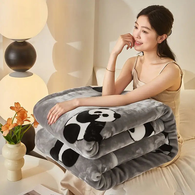 Winter Raschel Blankets Thickened Soft Comfortable and Fluffy Plush Quilt Home Multifunctional Single Person Double Warm Blanket.