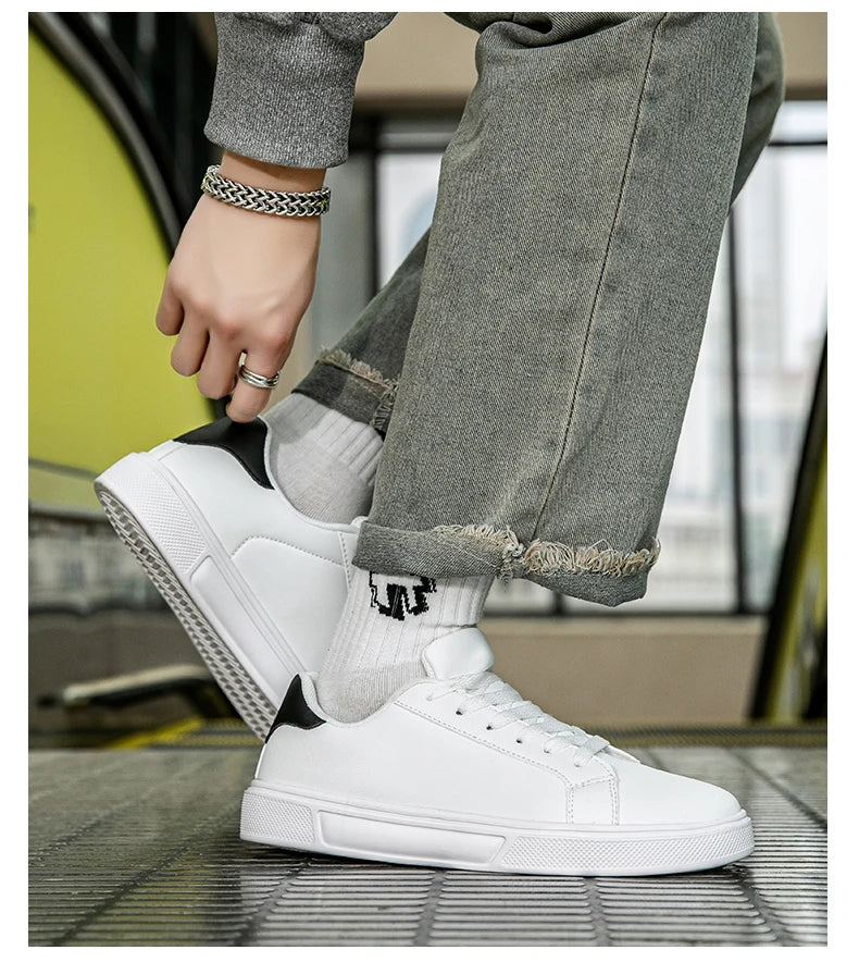 PU Leather Men Shoes Sneakers Trend Casual Shoes Leisure Male Sneakers Footwear Men Vulcanized Shoes Couple Shoes Women Shoes.