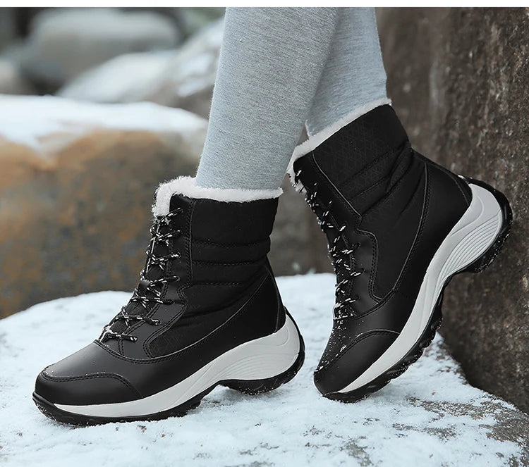 Snow Boots Women New Ladies Shoes Platform Shoes Woman Flat Keep Warm Boots Ladies Casual Plush Botas Mujer Winter Shoes Women.