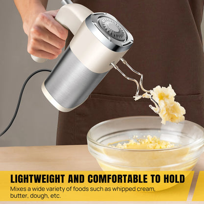 DayPlus Hand Mixer Electric,1500W Kitchen Mixers Turbo Boost/Self-Control ,5 Speed+Eject Button For Easy Whipping Dough,Cream.