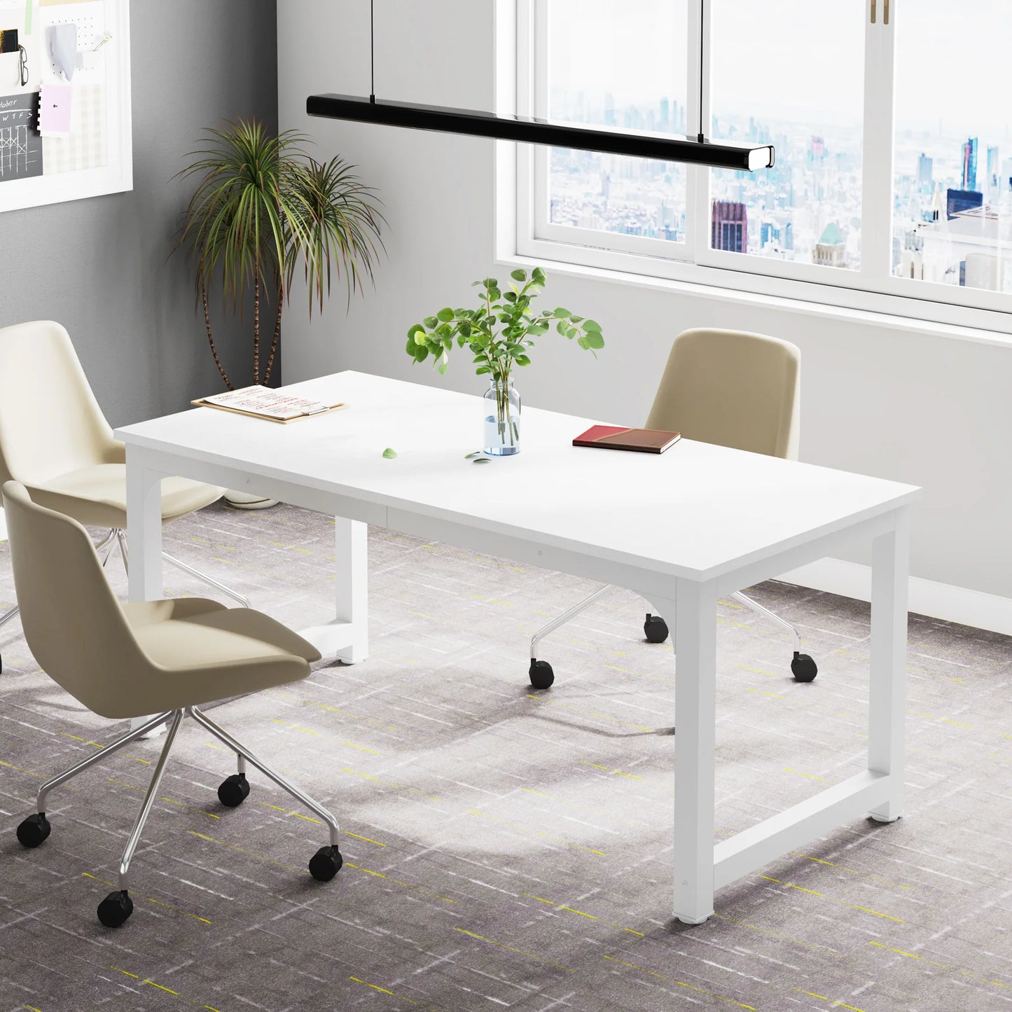 Tribe signs moderner Computer tisch, 63x31,5 Zoll großer Executive-Schreibtisch Computer tisch Studie Schreibtisch Workstation