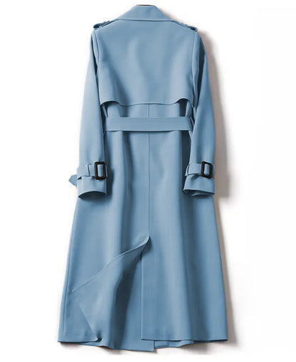 Herbst Winter Langarm Graben Mantel Für Frauen 2024 Mode Lose Büro Dame Lange Outer Jacke Mäntel Weibliche Kleidung