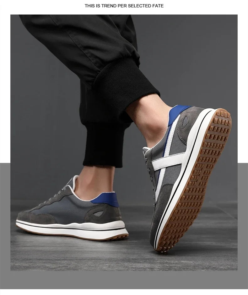 High Quality Flat/6/8 Cm Men Elevator Sneakers Summer Casual Trainers Height Increase Shoes Mesh Student Running Men Lift Shoes.