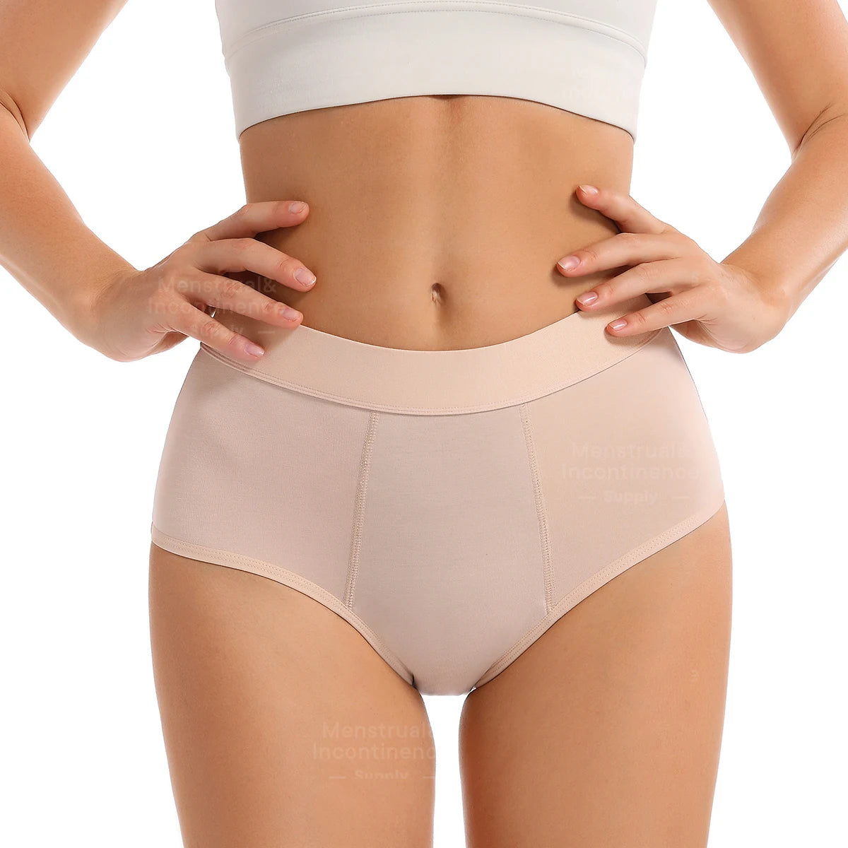 High Waist Menstrual Panties for Women 4-Layer Leakproof Protection Fast Absorbent Period Panties Heavy Flow Briefs