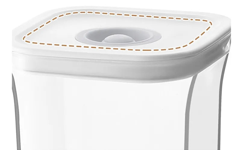 Square Hermetic Spices Candy Jars Kitchen Clear Food Storage Container Plastic Cereals Organizer Boxes Refrigerator Organizer.