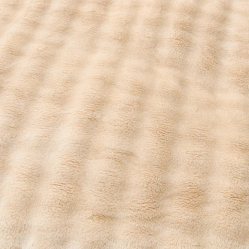 Solid Color Flannel Rabbit Fur Blanket Nap Cover Blanket Soft Sofa Blanket Coral Fleece Cover For Bedroom Manufacturer Wholesale.