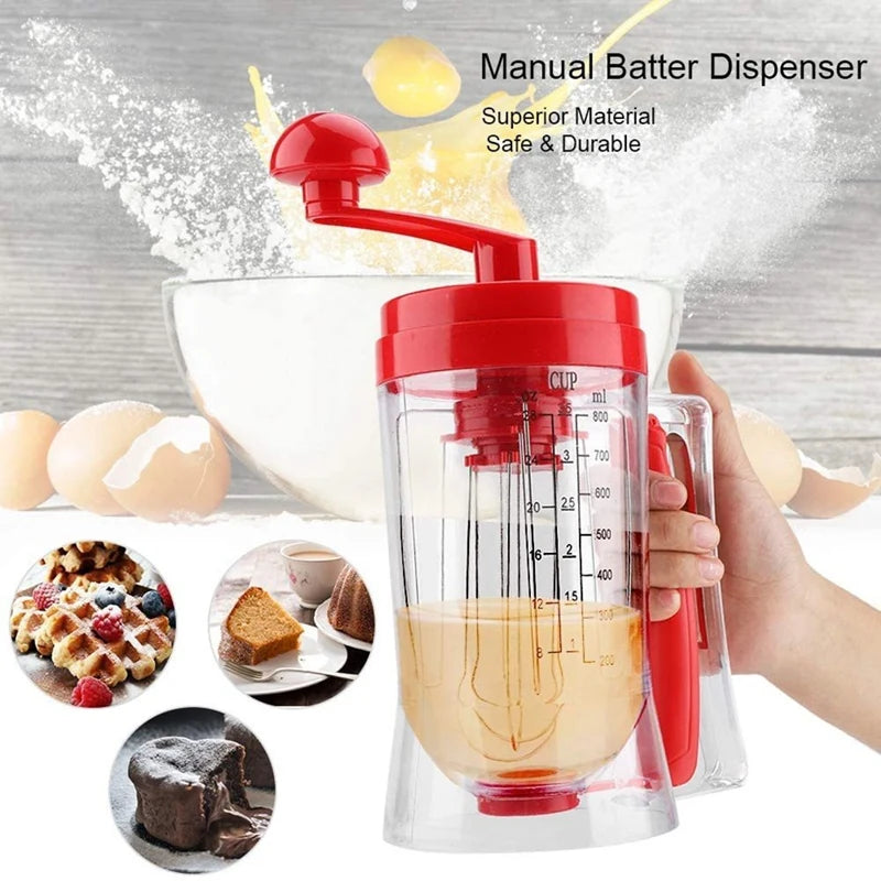 ABYN-900Ml Pancake Batter Dispenser Cupcake Handheld Dispenser Batter Funnel Measuring Cup Baking Tool Pancake Mix Dispenser.