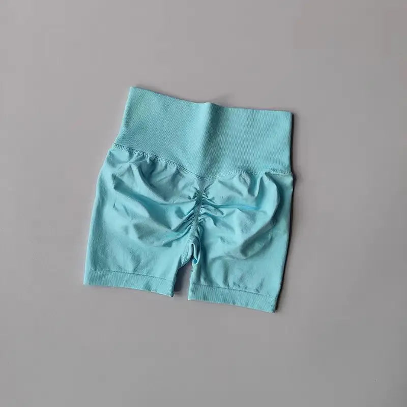 Summer High-Waist Women's Yoga Shorts Breathable Fitness Shorts Butt Lift Sports Running Cycling Push-Up Workout Gym Shorts