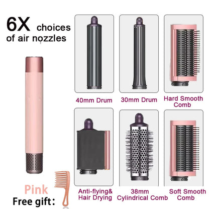 6IN1 Multi Hair Styler, 1300W High Power, Combines Drying, Straightening and Curling Functions, Suitable for Home and Salon Use