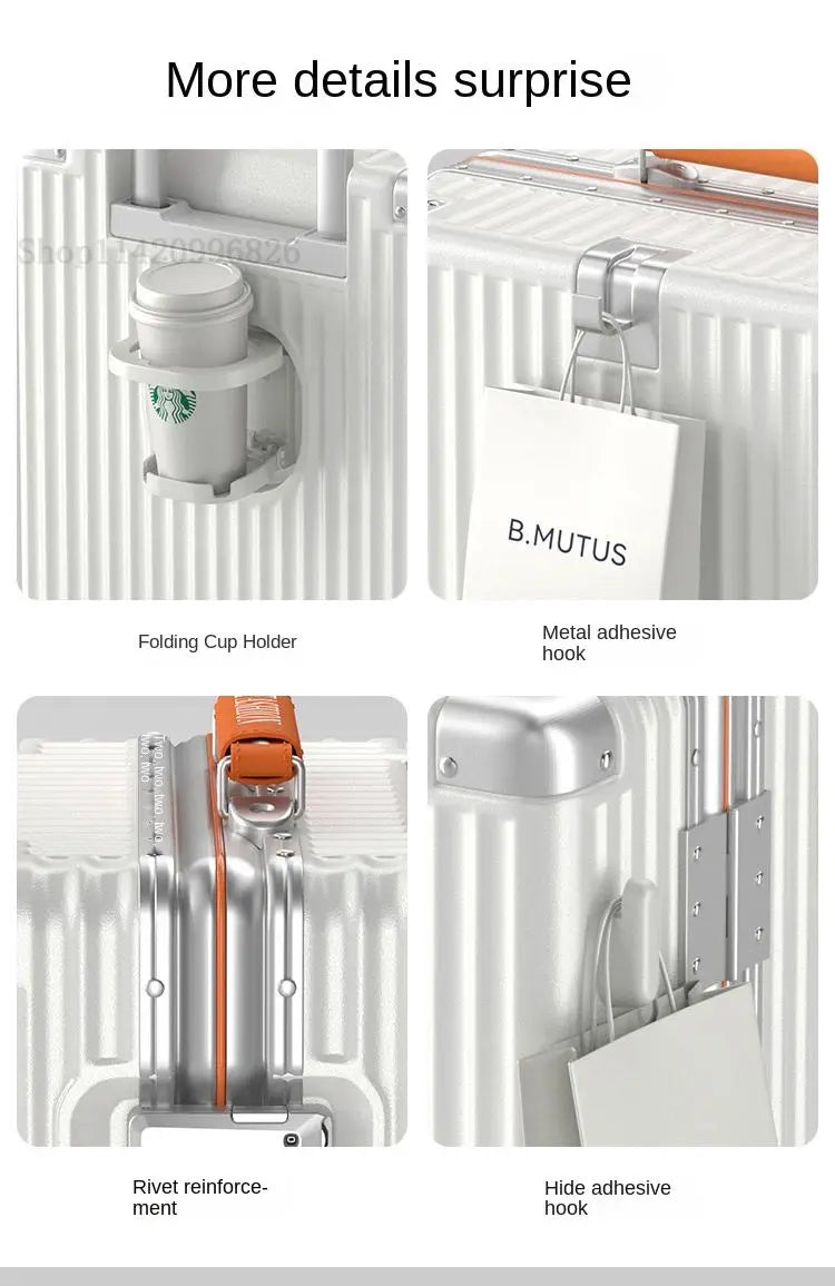 20-Zoll-Kompaktgepäck 26-Zoll-Trolley-Koffer mit großem Fassungsvermögen und Aluminiumrahmen für Männer und Frauen Reisekoffer