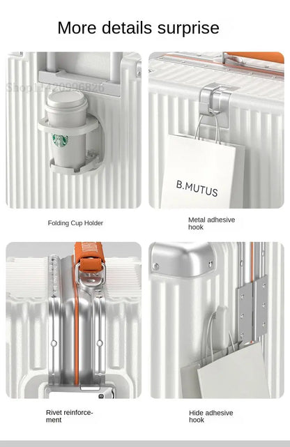 20-Zoll-Kompaktgepäck 26-Zoll-Trolley-Koffer mit großem Fassungsvermögen und Aluminiumrahmen für Männer und Frauen Reisekoffer