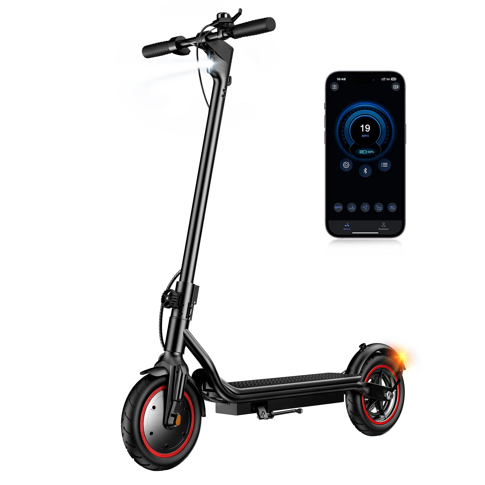 ISCOOTER W5 Electric Scooter Adults 350W motor 36V7.8Ah E-Scooter 8.5" Inflatable road Tires Foldable EScooter.