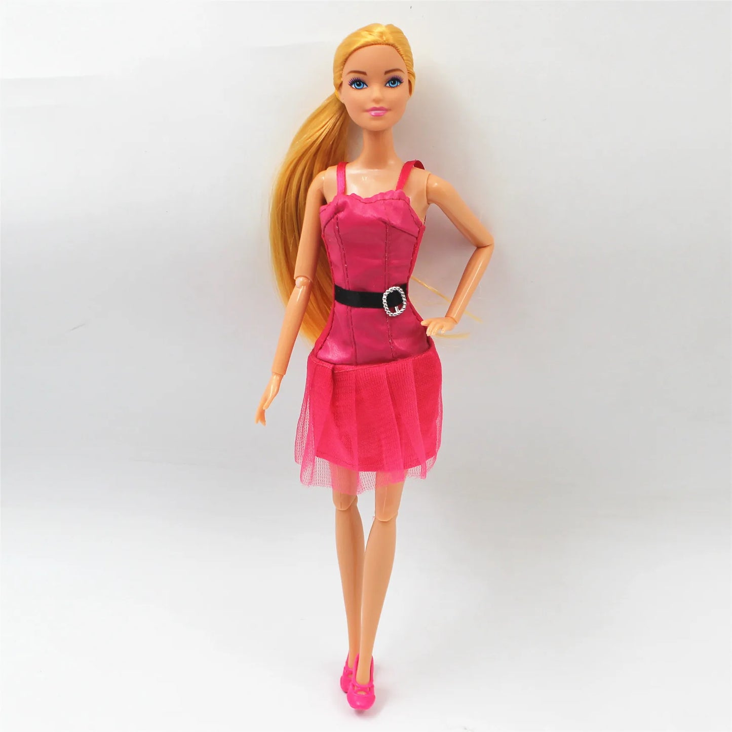 New 30cm 11 Joints Movable Doll with Clothes 1/6 Doll with Skirt Girls Play House Diy Dress Up Toy Gifts.