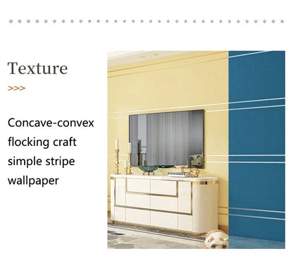 Hirschleder Samt Tapete Nordic Geometrische Muster Streifen Moderne Einfache Wohnzimmer TV Hintergrund Wohnkultur Vlies Wand Papier