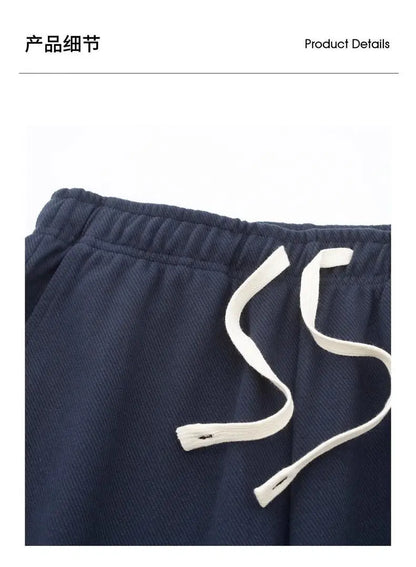 Männer Lose Gerade Hosen Diagonal Streifen Elastische Taille Alle-spiel Knöchel Länge Hosen Frühling Herbst Casual Outdoor Jogginghose