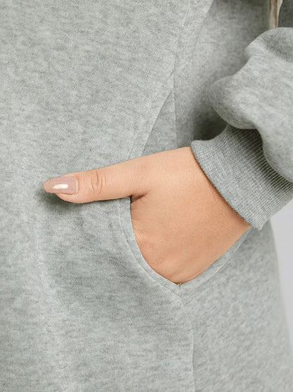 ZANZEA Plus Größe Sweatshirt 2025, Mode Herbst Winter Solide Frauen Warme Kapuze Tops Lose Beiläufige Pullover Langarm Hoodies.