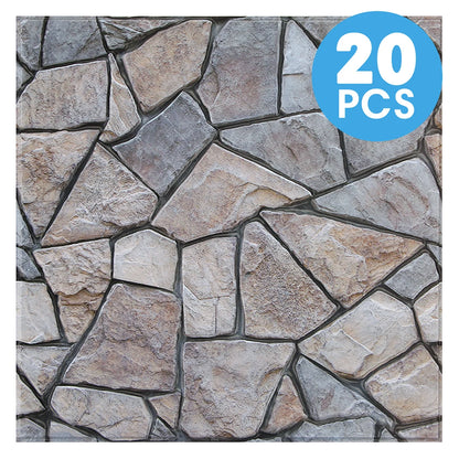 10/20Pcs 3D Faux Stone Wall Panels, Self-adhesive Panels, Kitchen Backsplash, Farmhouse Wall Decor, 30cm x 30cm