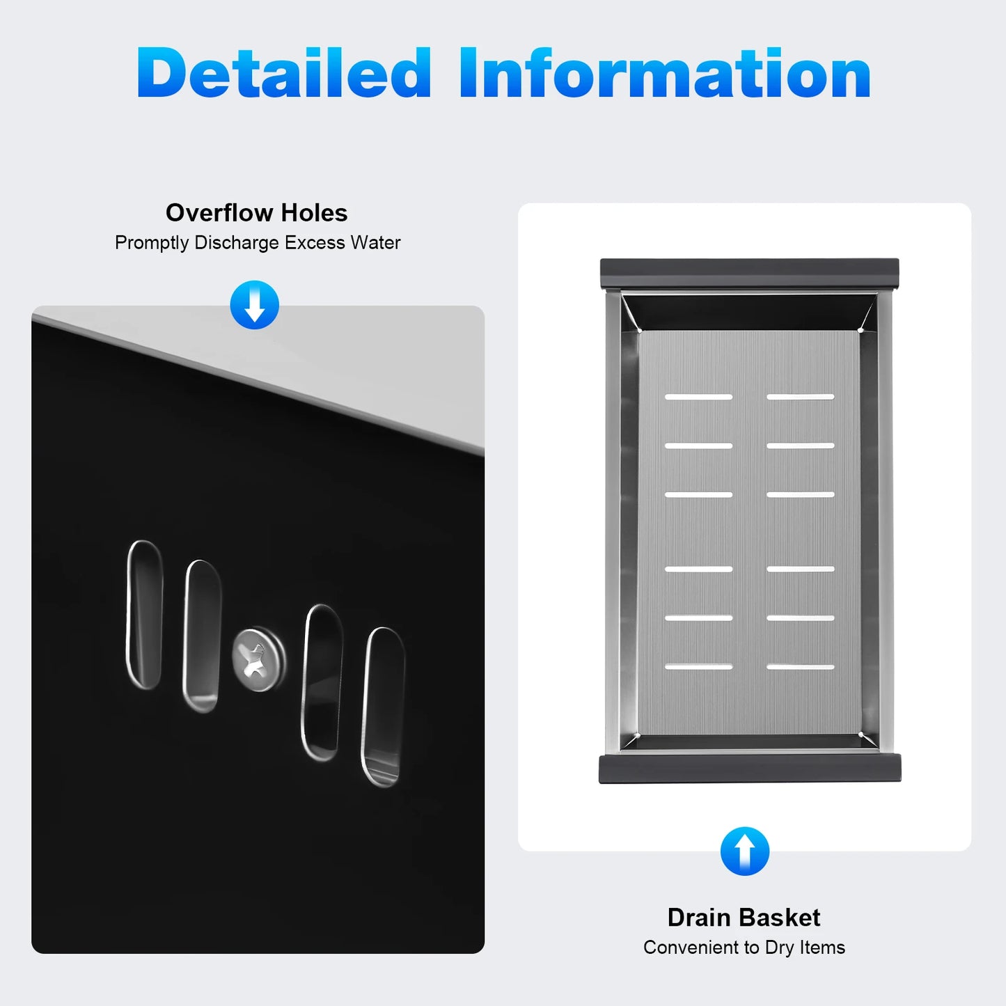 Doppelschüssel-Küchenspüle, Edelstahl, moderne Küchenspüle mit Abflussrohren, Siebe, Abflusskorb, Seifenspender, 78 x 43 x 22 cm