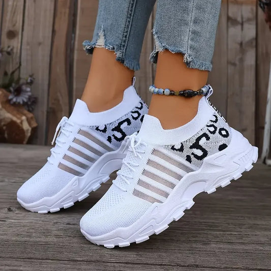 Schuhe Frau 2025 [Sneaker mit Leopardenmuster] leichte und atmungsaktive lässige Damen-Sneaker. Damenschuhe Sale-Schuhe