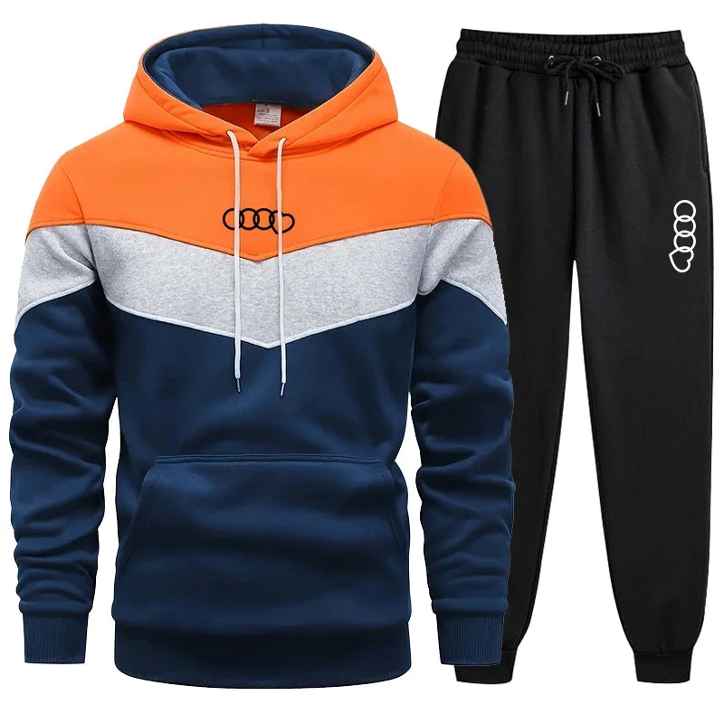 Herrenbekleidung, lässiges Sweatshirt, Anzug, Sweatshirts für Herren, tägliche dreifarbige Hoodies, heiße, hochwertige 2024, Sport-Trainingsanzug, Joggen