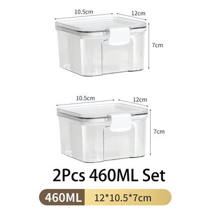Large Capacity Waterproof Transparent Sealed Jar Multi-size Scene Kitchen Candy Dried Grain Storage With Lid Fridge Storage Tank