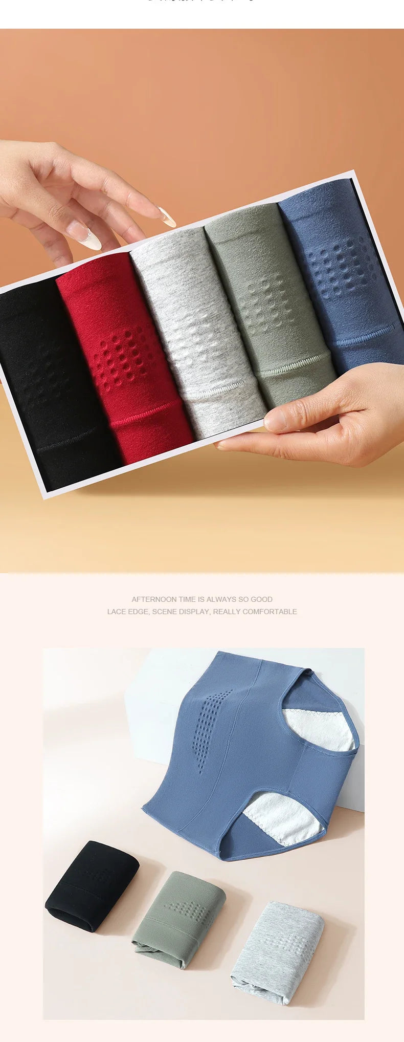 High Waist Period Underwear for Women Leakproof Cotton Menstrual Panties Plus Size 4XL Anti-Odor Absorbent Physiological Briefs.