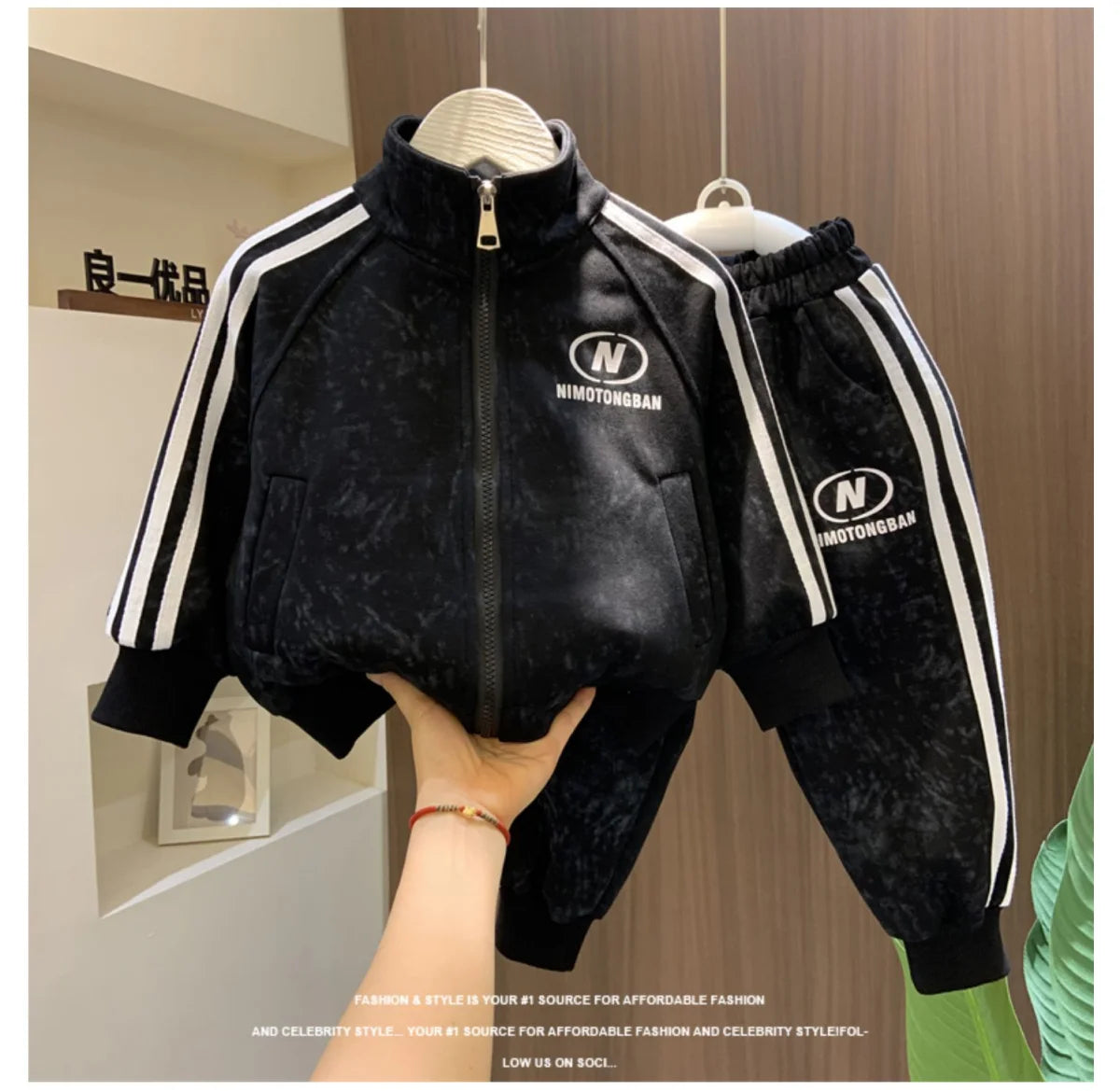 Spring and Autumn Boys' Sportswear Set 2025 New Children's Baby Clothes Set Kids Coat Pants 2pcs.