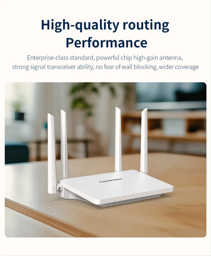 Comfast AX3000 WiFi6 Mesh System Wireless Router 5*5 dBi Antennas Wifi6 Mesh WiFi Router Easy Mesh/Andlink Gigabit Network Ports